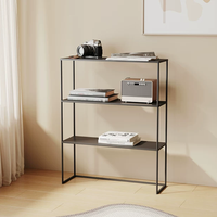 Nordisches Einfaches Schmiedeeisen Dreistufiges Bücherregal Wandregal Installationsfreies Wohnzimmer Büro Ausstellungsregal