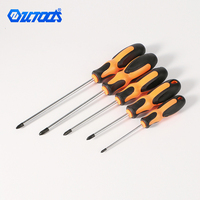 Tournevis magnétique puissant avec poignée en caoutchouc noir et orange, outil de réparation personnalisé, taille 3 mm 5 mm, jeu de tournevis
