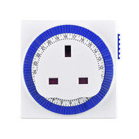 UK Mechanische Zeitschaltuhr-Steckdose für Licht/13A 24-Stunden Programmierbare Energiesparende Kompakte Innen-Steckdosen-Zeitschaltuhr