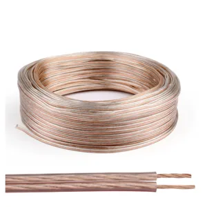 柔性电缆卷银圆形2 4芯铜awg 18 16 12 14规格ofc扬声器电线4毫米2.5 0.5毫米