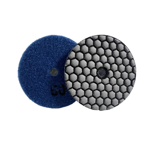 4 Zoll 100 #   bis 3000 #   Diamant-Flexibler Polierkissen für Trockenanwendung Steinpolierscheibe für Bodenrenovierung & Arbeitsplattenkanten-Polieren - Product Image 2