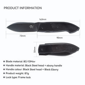 Sanrenmu 7028LUI-XH1 EDC açık survival ahşap kolu 8Cr13MOV blade taktik katlanır kamp için cep bıçağı - Product Image 6