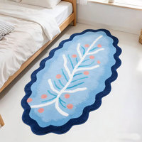 Tapis d'intérieur moderne en microfibre tuftée sur mesure, antidérapant, moelleux, lavable, de luxe, pour chambre à coucher