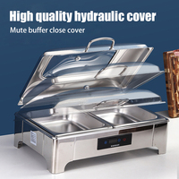 Buffet électrique complet chauffe-plats électrique chauffe-plats en acier inoxydable ensemble de buffet chauffe-plats de fête