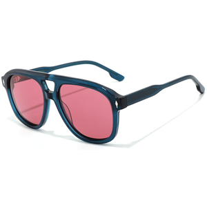 Rectangle <b>Frame</b> Sunglasses Blue <b>Pink</b> Mirror Lenses 100% UV Protection Unisex Pilot Style Adult Outdoors - Product Image 6