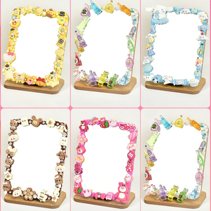 Kit de Material para Espejo de Mesa Hecho a Mano, Espejo de Maquillaje para Niñas con Pegamento Simulación Crema - Product Image 2