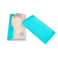 Boîte en carton personnalisée avec fenêtre transparente pour étui de téléphone portable, idéale pour les produits électroniques.