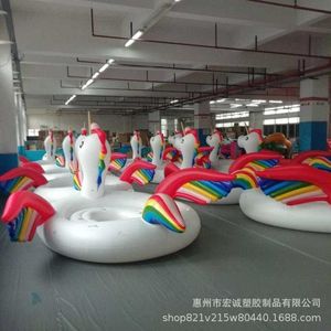 Flotador inflable de cisne Hongcheng de 350x300x125cm, flotador gigante para piscina para adultos, diversión al nadar - Product Image 3