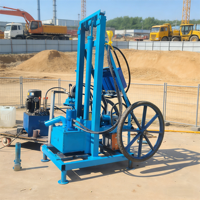 Machine de forage de puits d'eau électrique hydraulique portable de petite taille, profondeur 50m, avec système de forage diamanté, niveau de sécurité élevé, roulement YJC
