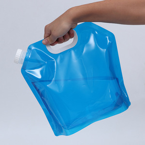 Bolsas de plástico plegables portátiles con caño de pie, bolsas de agua para jugo líquido, bolsa de agua potable para exteriores de 5 litros - Product Image 1