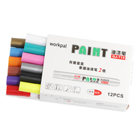 Recharge Graffiti Marqueurs Tête Épaisse Peinture Acrylique Stylo Tube Fourniture Durable Oblique Bois Métal Verre Papier Sec Facile à Utiliser