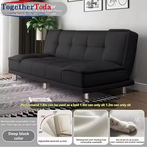 Sofá Cama Moderno de Piel Sintética con Almacenamiento, Sofá Convertible para Apartamento, Sala de Estar o Habitación de Invitados, Venta al Por Mayor - Product Image 1