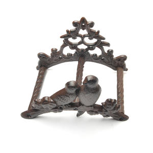 Porte-tuyau de jardin antique Motif de <span class=keywords><strong>buisson</strong></span> de roses Porte-tuyau de rose en fonte brun rouille - Product Image 6