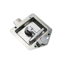 Loquet à palette à poignée en T en acier inoxydable Finition polie miroir Construction SUS304 avec cylindre de verrouillage pour équipement lourd