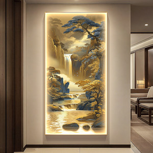 Lámparas LED de Pared para Decoración de Sala de Estar y Entrada, Cuadros de Paisajes de la Dinastía Song, Pinturas al Óleo Enmarcadas, Mural Abstracto con Luz - Product Image 3