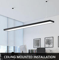 Lustre linéaire LED suspendu connectable 36W pour allée, couloir, restaurant, atelier de réparation automobile