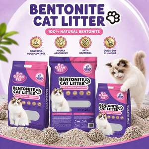 Sable pour chat en bentonite de fabrication directe, agglomération rapide, sans poussière, pour les distributeurs - Product Image 1