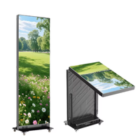 Écran d'affichage publicitaire vertical pliable à LED pour la promotion en supermarché et en magasin
