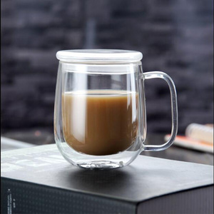 Mug en verre à double paroi 250 ml isolé transparent pour thé, café, jus - Product Image 4