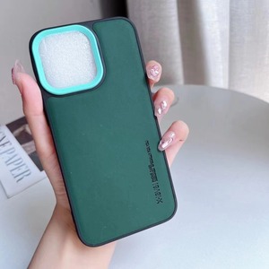 Vente en gros en usine de coques de téléphone portable en cuir pur coloré Accessoires Coque arrière pour iPhone 11 12 16 17 Pro Max - Product Image 1