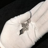 Pendentif croix superposé personnalisé en argent sterling 925, serti de moissanite certifiée GRA couleur D VVS, pour chaînes cubaines de 14 mm