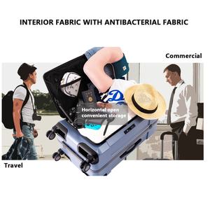 गियरबॉक्स 25 इंच हल्के मल्टीफंक्शनल पीसी यूनिसेक्स स्पोर्ट्स स्टाइल कैरी-ऑन सामान स्पिनर व्हील एल्यूमीनियम ट्रॉली बड़ा - Product Image 4