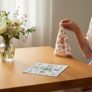 Fazzoletto Quadrato Floreale Mini 70x70cm 38g Accessorio Moda Donna - Product Image 3