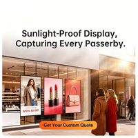 Pantalla LCD Profesional de 43 Pulgadas a Todo Color de Alto Brillo para Señalización Digital en Ventanas, Legible Bajo la Luz Solar, para Publicidad en Tiendas Minoristas