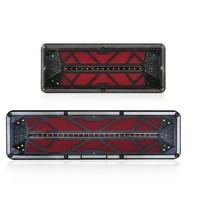 Feu arrière de camion à LED à grille diamantée séquentielle, fonction Stop, Frein, Clignotant, Marche arrière, 33cm 46cm, 12V 24V, pour Camion, Remorque, Camionnette, Étanche