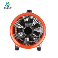 Ventilateur axial industriel électrique à lame en fonte 220V/380V, portable, avec conduit flexible