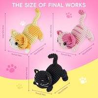 Kit de crochet pour débutants LUDOTEK - 3 packs sur le thème des chats avec tutoriels vidéo étape par étape, emballage en boîte