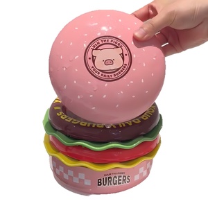 Juego de Tazones Apilables de Cerámica con Forma de Hamburguesa y Estampado de Cerdo LULU, <span class=keywords><strong>para</strong></span> una Divertida Vajilla y Almacenamiento en el Hogar - Product Image 5