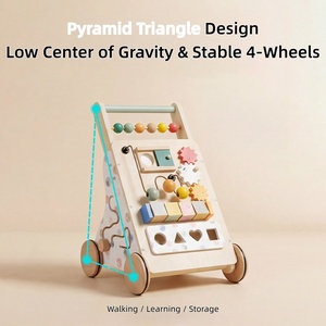 Nuevo Diseño, Andador de Equilibrio Multifuncional de Madera <span class=keywords><strong>Montessori</strong></span>, Ajustable en Altura, Juguete Educativo para Bebés de 0 a <span class=keywords><strong>3</strong></span> Años - Product Image 2