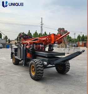 Plataforma de perforación de pozos de agua tipo rueda duradera portátil para la venta con componentes de núcleo de rodamiento de bomba de engranajes con precio competitivo - Product Image 3