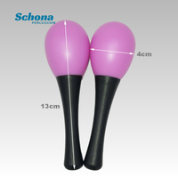 Orff Colorful Plastic Maraca Kids Percussion Shaker Early Education Musical Instrument for Kindergarten Teaching Use 13*4cm