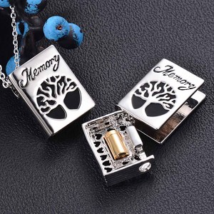 Perhiasan Kalung Kenangan Pohon Kehidupan Kremasi Baja Tahan Karat untuk Pria Liontin Abu Kenangan untuk Manusia - Product Image 3