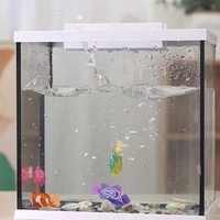 Interaktives Haustiers pielzeug Kunststoff LED Licht Schwimmen Bad Fischs pielzeug