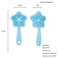 Nouvelle brosse de massage du cuir chevelu à poils rigides en polypropylène 4G avec manche long pour le lavage des cheveux