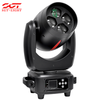 Projecteur Lyre Mobile 4x40W RGBW Zoom Wash 200W 16 Canaux DMX512 540 270 Rotation Gradation Linéaire pour DJ Club Scène