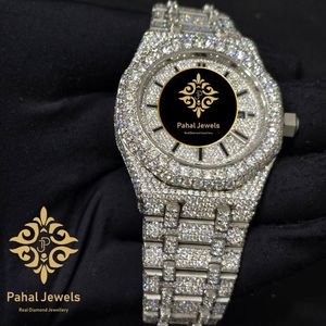 Reloj de Lujo de Acero Inoxidable con Incrustaciones de Diamantes y Cuarzo, Esfera Plateada con Indicador de Fecha, Brazalete Unisex para Regalo y Moda - Product Image 2