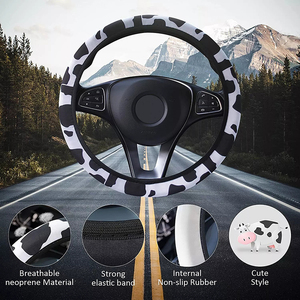 Couverture de <span class=keywords><strong>volant</strong></span> de voiture, accessoires de voiture pour femme, couverture de <span class=keywords><strong>volant</strong></span> en latex - Product Image 4