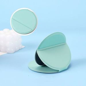 Custom logo Printed Travel Portable Pu Leather <b>Foldable</b> Makeup <b>Mirror</b> Mini Folding Round Compact <b>Mirror</b> - Product Image 3