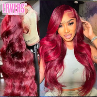 Perruques Lace Front en Cheveux Humains Naturels Sans Colle 13*4 Cheveux Brésiliens Bruts Ondulés Pré-Pluckés Perruques Frontales HD pour Femmes Noires