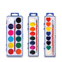 Bonvada – Kit de peinture aquarelle solide 12, 24, 36, 48 couleurs, 5 ml, portable, pratique, pour papier et toile, non toxique, idéal pour le dessin DIY – Meilleures ventes