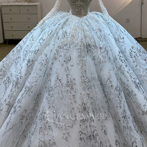 Beautiful Beaded <b>Sequin</b> Lace Illusion Bridal Ball Gown Vestidos De Novia Boda Lsjj19 - Product Image 5