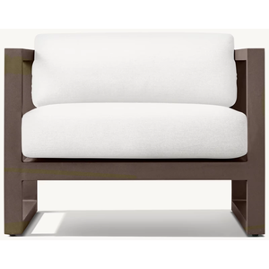 Chaise longue et pouf modernes en aluminium pour loisirs, patio et jardin, ensemble de mobilier d'extérieur de luxe - Product Image 3