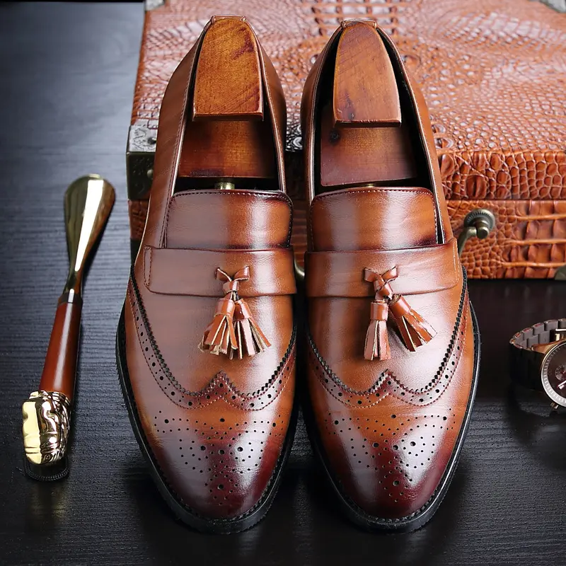Men Dress Shoes 2022 New Fashion Luxury Office Footwear Brand Design Men Formal Shoes chaussure homme