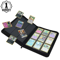 Album de cartes à collectionner en cuir PU, fermeture éclair, 9 pochettes, capacité 360/540, classeur de jeu premium pour cartes TCG, MTG, PKM et cartes sportives