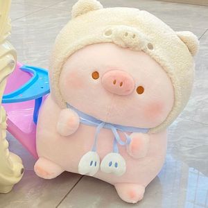 Peluche a forma di maialino carino e adorabile, cuscino a cartone animato con imbottitura <span class=keywords><strong>in</strong></span> cotone PP, perfetto per la nanna, regalo ideale per ragazze dai 14 anni <span class=keywords><strong>in</strong></span> su. - Product Image 3