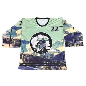 Personaliza tus Propias Camisetas de Hockey sobre Hielo Sublimadas, Transpirables y de Secado Rápido, 100% Poliéster, Unisex, OEM, Ropa Deportiva Personalizada para Equipos de Hockey - Product Image 1